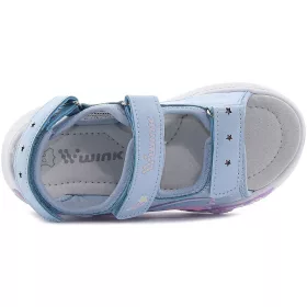 Wink Csillagos világoskék LED fényű kislány szandál