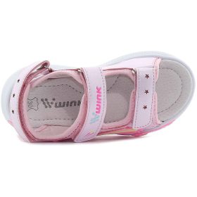 Wink Csillagos rózsaszín LED fényű kislány szandál