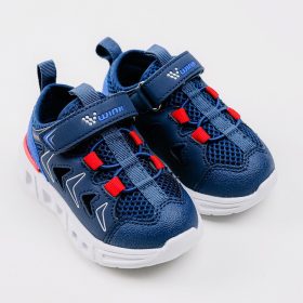   Wink Sötétkék-piros LED fényű zártorrú kisfiú szandál