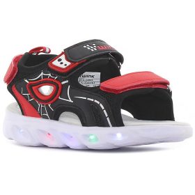 Wink Pókhálós fekete-piros LED fényű kisfiú szandál