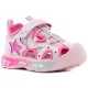 Wink Csillagos rózsaszín LED fényű zártorrú kislány szandál