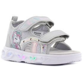 Wink Unikornis ezüst LED fényű kislány szandál