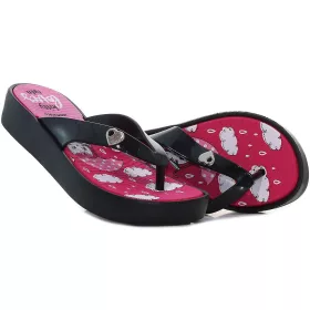 Wink Cicás pink-fekete kislány papucs