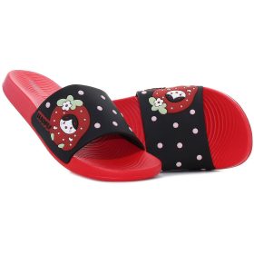 Wink Epres fekete-piros kislány papucs