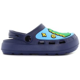Wink Dínós sötétkék-égkék kisfiú papucs