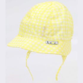 Yo Kockás sárga baba sapka