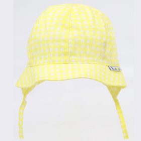 Yo Kockás sárga baba sapka