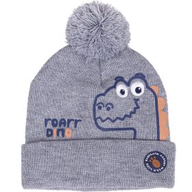 Yo Dínós szürke baba sapka