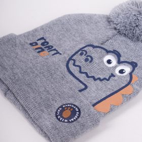 Yo Dínós szürke baba sapka