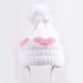 Yo Szíves törtfehér baba sapka