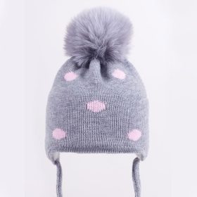 Yo Pöttyös szürke baba sapka