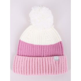 Yo Ekrü-rózsaszín lány sapka-46-48