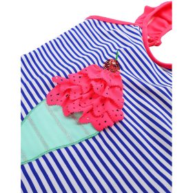 Yo Fagyis-kékcsíkos kislány fürdőruha