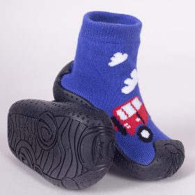 Yo Autós kék baba zoknicipő