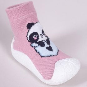 Yo Pandás púderrózsaszín baba zoknicipő