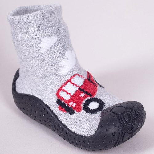 Yo Autós szürke baba zoknicipő 