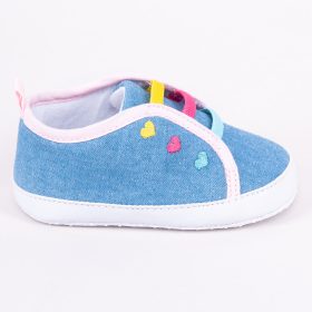 Yo Színesszíves kék baba kocsicipő