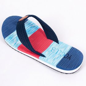 Yo Kék-piroscsíkos férfi papucs