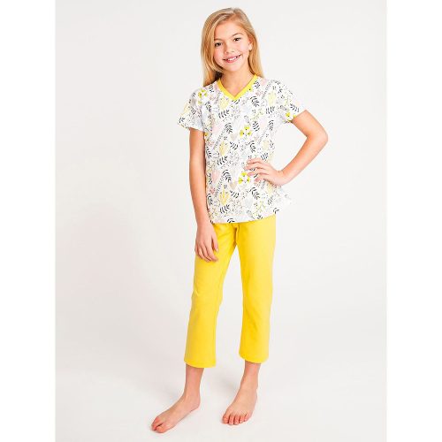 Yo Virágos-sárga lány pizsama