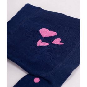 Yo Szíves-pöttyös sötétkék baba harisnyanadrág