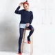 Yo Sötétkék 40 den nylon lány harisnya