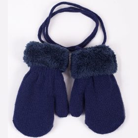 Yo Sötétkék vastag baba kesztyű