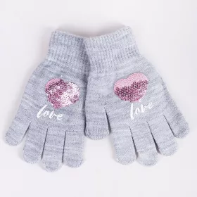 Yo Szíves szürke lány kesztyű