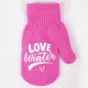 Yo Love Winter pink baba kesztyű