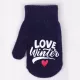 Yo Love Winter sötétkék baba kesztyű
