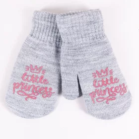 Yo Feliratos szürke lány kesztyű