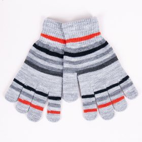 Yo Csíkos szürke fiú kesztyű