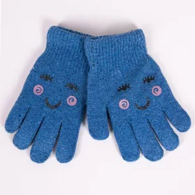 Yo Smile kék vastag lány kesztyű