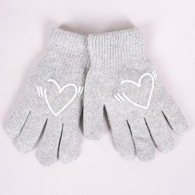 Yo Szíves szürke vastag lány kesztyű