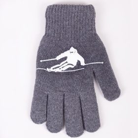 Yo Síelős szürke vastag fiú kesztyű