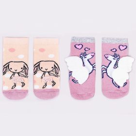 Yo Nyuszis-unikornis zokni lány szett