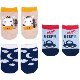 Yo Autós-zebrás baba zokni szett