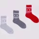 Yo Piros-szürke zokni szett