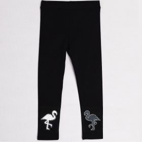 Yo Flamingós fekete lány leggings