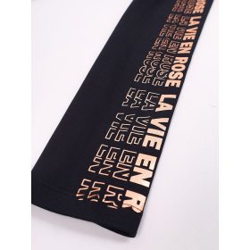 Yo Feliratos fekete lány vastagabb anyagú leggings